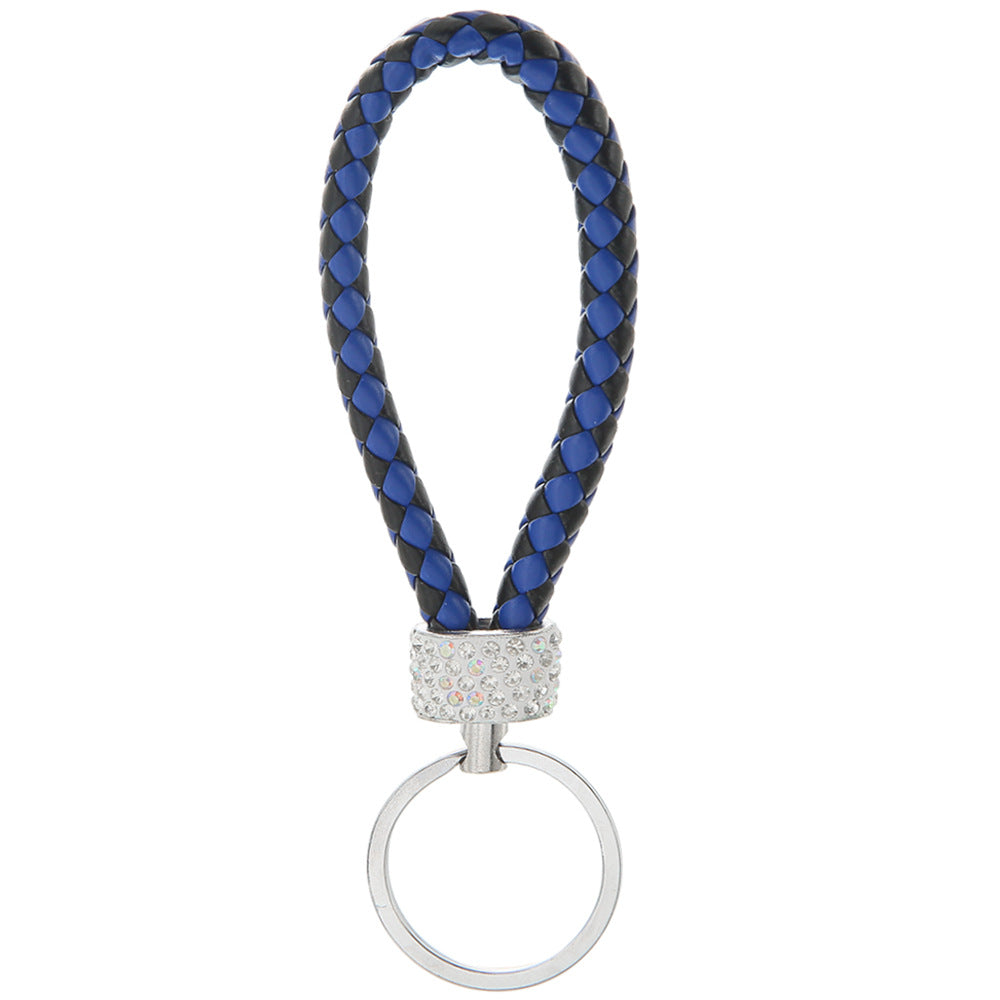 Wholesale Braided Color Leather Rope Keychain